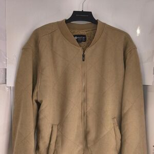 Matix Quilted Jacket Tan Sherpa Lined Full Zip Men's Medium Skate Streetwear